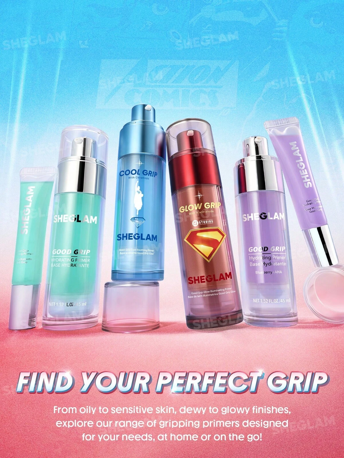 The Superman | SHEGLAM Good Grip Glow Illuminating Primer