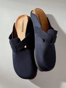 Solecia Men's Casual Versatile Solid Color Sandals - Navy Blue - View 3