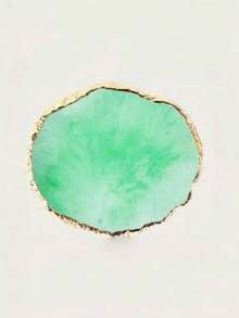 1pc Jewelry Display Tray With Metal Trim, ABS Jewelry Showcase Tray For Necklaces, Bracelets, Rings, Earrings Back To School