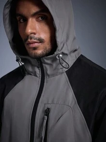 Áo khoác dài tay phối màu DRIFTMERE dành cho nam, thích hợp cho mùa xuân, thu, đông, thể thao ngoài trời từ xuân đến hè. - Xám - Xem 6