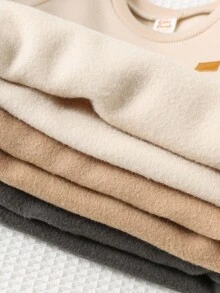 Cozy Pixies 6pcs Baby Boy Soft Knit Jacquard Crew Neck Long Sleeve Sweatshirt And Elastic Waist Pants Set Baby Winter Sets Baby Casual Sets Mocha Baby Clothes Neutral Baby Clothes Fall