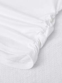 少女字母印花长袖上衣、吊带背心和裤子三件套 - 紅白色 - 查看 6