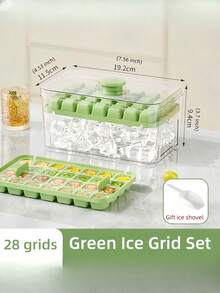 1个大容量夏季冰格模具带盖，2个装大号制冰硅胶冷冻盒，适用于鸡尾酒饮料派对、家庭厨房酒吧使用 - 彩色 - 查看 11