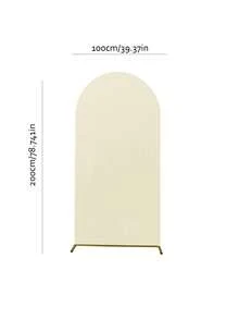 SHEIN 1 pièce Couvre-porte en arc beige unicolore - Couvre-arc décoratif de style moderne en polyester élastique en forme de U, lavable, convenant pour les festivals, les mariages et l'usage domestique