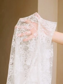 Arave 时尚百搭蕾丝衬衫，初秋新款女装上衣 - 白色 - 查看 8