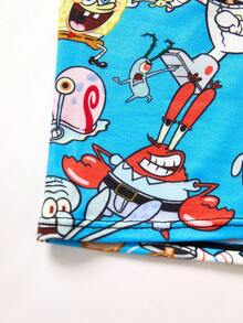 SpongeBob SquarePants | SHEIN 3pcs Tween Boy Cool Boy Soft & Comfy Cute Cartoon Printed Underwear,Basic Casual Briefs Fall Winter Boxers For Kids Cartoon Boxers