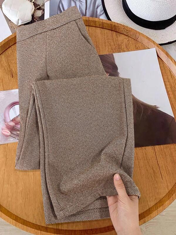 Franclia Women's Fashionable Slim-Fit Long Suit Pants, Winter