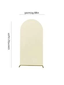 SHEIN 1 pièce Couvre-porte en arc beige unicolore - Couvre-arc décoratif de style moderne en polyester élastique en forme de U, lavable, convenant pour les festivals, les mariages et l'usage domestique