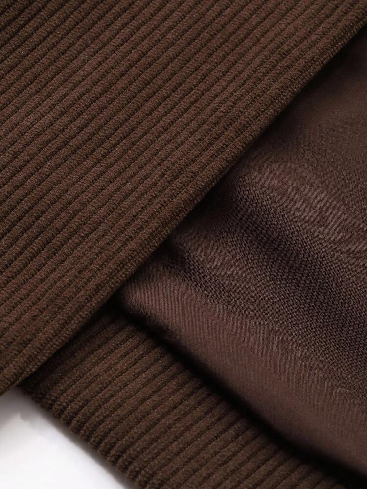 Dazy Plus Corduroy Thick Lapel Blazer Style Loose Plus Size Women Casual Jacket Fall/Winter Women Coats