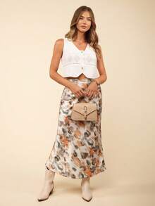 Coeurva 假期漸層印花女式魚尾搖擺邊編織裙 - 彩色 - 查看 2