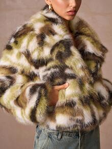 Lumalex Kunstfell Kurze Loose Fit Damen Jacke - Grau - Übersicht 10