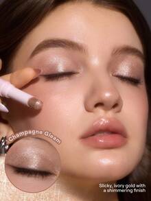 SHEGLAM Crystal Jelly Glaze Stick-Champagne Gleam Brand Beauty Makeup Face Paint Cosmetic For Women Girls Perfect For Fall Winter Ideal For Y2K Fancy Fashion Suitable For Birthday Christmas Present Party Ready Best Color