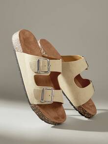 Solecia 男士休闲百搭简约凉鞋，夏季 - 杏色 - 查看 6