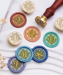 1 bộ tem sáp chữ cái A-Z với nhiều chữ cái cổ điển, đầu tem bằng đồng thau, dùng cho thiệp cảm ơn/phong bì/bao bì quà tặng/thư mời đám cưới, lễ đính hôn, tiệc tùng, hướng dẫn tự làm (26 tem) Đầu tem chủ đề Trở lại trường học, Đồ dùng học tập - nhiều màu - Xem 5
