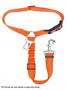 1pc Pet Car Seat Belt Retractable Leash, Heavy Duty Dog Harness Seatbelt - Ideal Pet Family Essential - Black - View 15