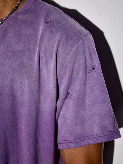 Street Life T-shirt décontracté à col rond et manches courtes, couleur unie, polyvalent, pour l'été