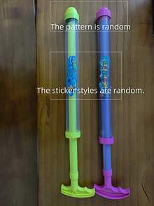 Zazumi 1Pc 32cm Long Multi Nozzle Water Gun With Pull Out Sprayer Super Soaker Water Cannon Summer Fun Water Jet Toy For Outdoor Pool Beach Party Game Multi Color Splash Battle Toy Water Blaster