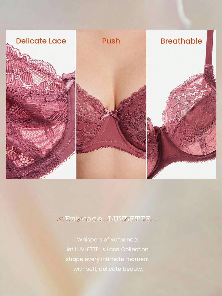 Full Coverage Lace Mesh Bra