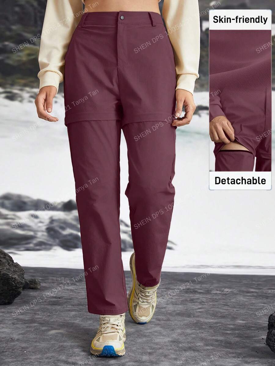In My Nature 女式秋季可拆卸两段式户外露营徒步城市通勤裤、户外速干徒步裤、可转换拉链式徒步裤
