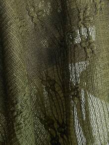 Comfortcana 女士优雅浪漫军绿色刺绣吊带背心