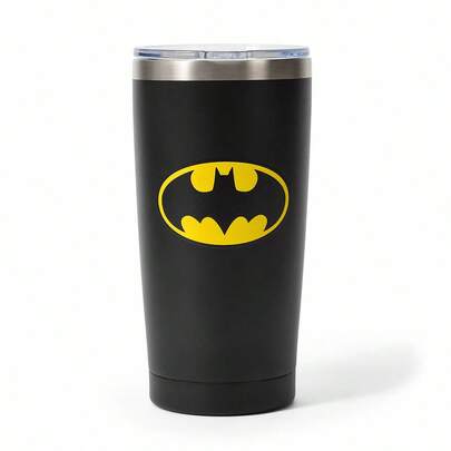 BATMAN X SHEIN 20 盎司/600 毫升双层真空不锈钢杯，适合冷饮/热饮，旅行杯适合汽车/家庭/办公室/派对/露营