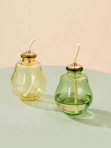 Joivida 1 pieza Lámpara de aceite de cristal de estilo Ins pequeña y creativa para aromaterapia, lámpara de aceite para decoración del hogar