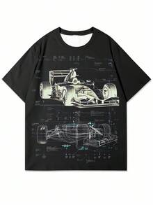 Manfinity LEGND Men's All-Over Print Round Neck Short Sleeve T-Shirt - Multicolor - View 3