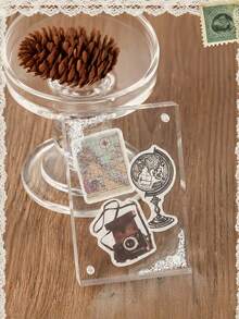 200PCS Vintage Multi Texture Stickers Pack With Botanical Elements For Journal Diary Notebook Laptop Phone Decoration Creative Gift Ideas Waterproof Durable - Multicolor - View 4
