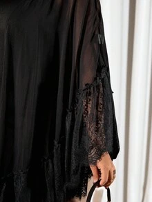 Cravure Halloween Plus Size Co-Ords Fall Cloth For Women - Black - View 5