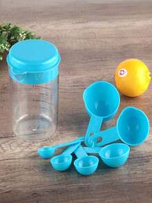 SHEIN 1 套量杯和量勺、塑料刻度粉勺、烘焙量勺、厨房烘焙工具套装 - 彩色 - 查看 11