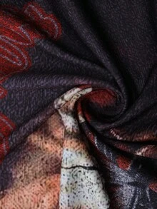 ROMWE MEN Street Life T-shirt a maniche corte da uomo con stampa gotica vintage di Gesù con strass, adatta per primavera/estate e autunno