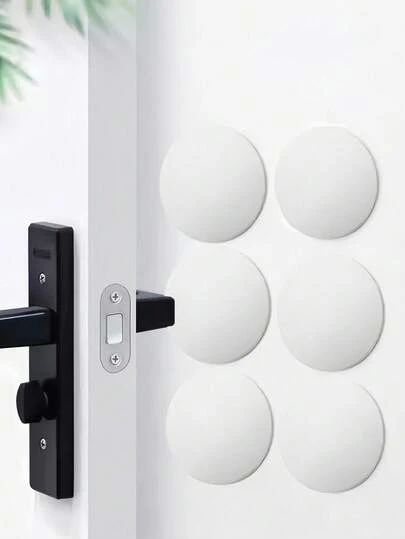 6 Miếng Dán Tường Tay Nắm Cửa Cách Âm Tự Dính Có Thể Tái Sử Dụng, Chống Trượt, Chống Trầy Xước, Dùng Cho Gia Đình, Văn Phòng, Trường Học, Du Lịch, Đồ Dùng Học Tập, Đồ Dùng Gia Đình Thiết Yếu Màu Trắng