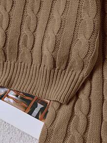 Franclia 女士纯色圆领蝙蝠袖休闲针织毛衣，秋冬，长袖上衣