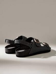 Solecia Men's Thick Sole Slip-On Sandals For Summer Outdoor Wear - Grey - View 4