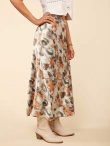 Coeurva 假期漸層印花女式魚尾搖擺邊編織裙 - 彩色 - 查看 4