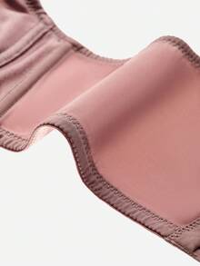 LUVLETTE Plus Unlined Full Coverage Side Support Brown Mesh Sheer Basic Breezy Comfort Minimizer Bra - Redwood - View 9