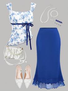 Blue and White