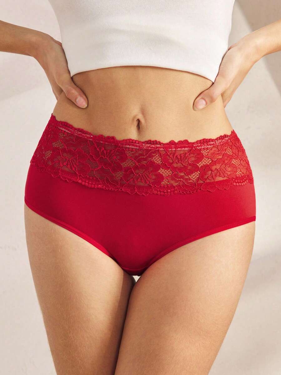 Ocili 舒适撞色蕾丝女式时尚三角裤