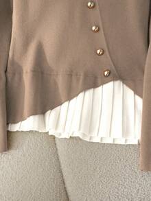 GlowEve 女士休闲金属纽扣长袖毛衣，秋冬款