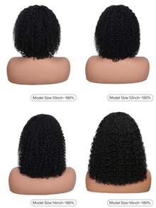 Jerry Curl Bob 13x4 Lace Front Wig Human Hair 180% Density Pre Plucked Baby Hair Bleached Knots Natural Hairline Install For Women Natural Black - 9AM Hair Sport Vacation Travel Festival Prom Outdoor Cosplay Campus School Beach Wedding Camping Holiday Outfits Summer Outfits Vacay Vibes Charm Elegant Casual Y2k Fashion Styles Ss25 Breathable Cap Heat Adjustable Straps