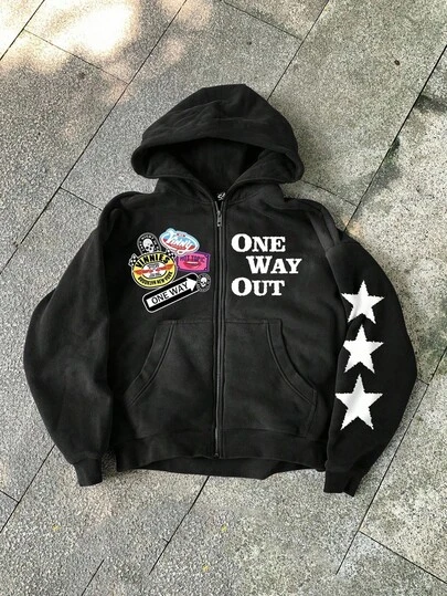 Bolty Teen Boy/Teen Boys' Casual Everyday Versatile Comfortable Printed Pattern Loose Fit Hooded Sweatshirt Sweatshirt Graphic Zip Up Hoodie Zip Up Hoodie Kids Kids Black Zip Up Hoodie Black Zip Up Hoodie One Way Out Hoodie Suitable For Birthday Parties, Evening Parties, Performances, Weddings, Baptisms, Opening Ceremonies Daily Suitable For Daily Use Suitable For School Suitable For Travel Suitable For Sports Suitable For Autumn And Winter Fall Clothing