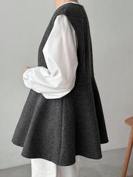 FRIFUL 女性用ウールベストスタイル定番ジャケット、女性用冬コート