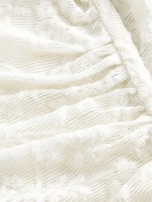 SHEIN MOD 复古浪漫 70 年代女式方领修身连衣裙，荷叶边饰边，喇叭袖，不对称下摆 - 复古嬉皮、节日装、波西米亚、Y2K、西部、游牧、约会、派对、茶会、生日、巡航和别致风格 - 杏色 - 查看 4