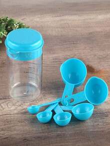 SHEIN 1 套量杯和量勺、塑料刻度粉勺、烘焙量勺、厨房烘焙工具套装 - 彩色 - 查看 14