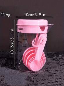 SHEIN 1 套量杯和量勺、塑料刻度粉勺、烘焙量勺、厨房烘焙工具套装 - 彩色 - 查看 8