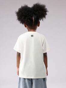 SUMWON Regular Classic Crewneck T-Shirt Kids Short Sleeve Essential Basic Cotton Tee Casual School Daily Wear Lightweight Breathable Summer Spring Fall - Yellow - View 2