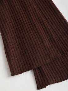 Sweetra Women's Solid Color Minimalist Long Sleeve Dress