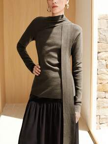 Uhlyne 女士商务休闲优雅简约服饰 - 灰色 - 查看 5