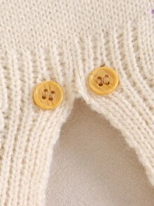 SHEIN Vintaside Kids 2pcs Baby Beige Set: Floral Embroidered Sweater Romper + Hat, Fashionable & Adorable Baby Knit Romper Baby Girl Romper Floral Baby Clothes Baby Flower Outfit Newborn Baby Girl Clothes Newborn Baby Girl Outfit Baby Girl Clothes Floral Floral Baby Romper Baby Clothes Spring Fall Winter Natural Baby Clothes Newborn Wildflower Baby Clothes Baby Girl Clothes Spring Fall