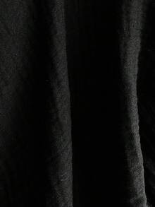 Comfortcana 女式休闲黑色细肩带迷你连衣裙，夏季 - 黑色 - 查看 6